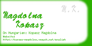magdolna kopasz business card